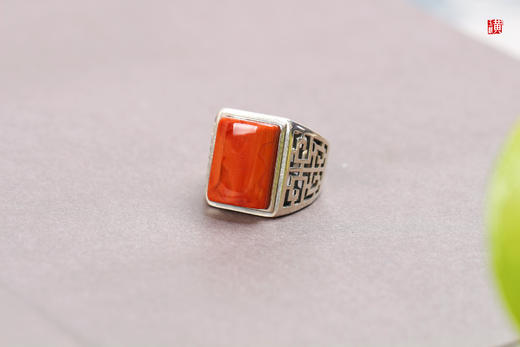 南红戒指【晨曦】，925银镶 商品图5