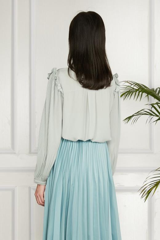 Le Malene 泡泡袖压褶衬衣 11224 商品图2