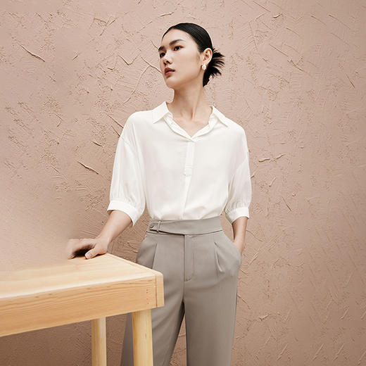 【商场同款】伊芙丽夏衬衫1E4421791Q 商品图0