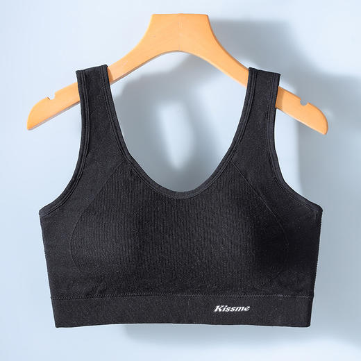 【薄棉舒适，显瘦美背】简约圆领棉质美背薄款内衣女，小清新美背必备，无钢圈杯垫舒适亲肤，轻盈薄款运动文胸，大胸显小，跑步防震防下垂，舒适无压力！ 商品图9