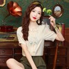 【新中式减龄重工上衣】新中式国风立领短袖雪纺衬衫女春夏爆款重工刺绣洋气百搭减龄上衣-FSXPDC0405 商品缩略图3