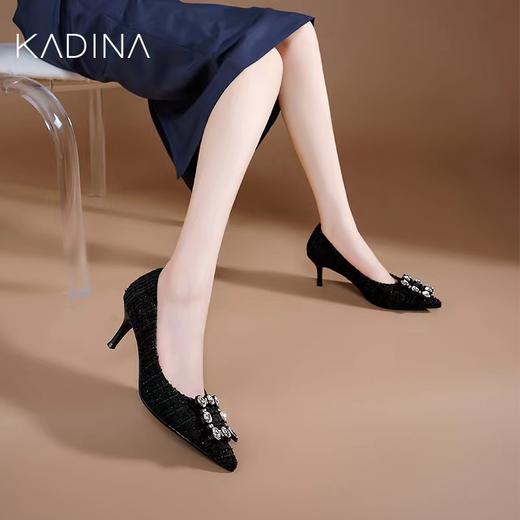 【KADINA】AF3  |  卡迪娜23年秋季新款时装单鞋气质优雅细跟饰扣女鞋 商品图0