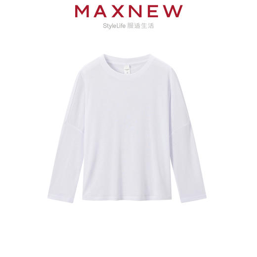 【T恤】女装螺纹竹节布多彩宽松百搭罩杉 1N2222201 商品图0