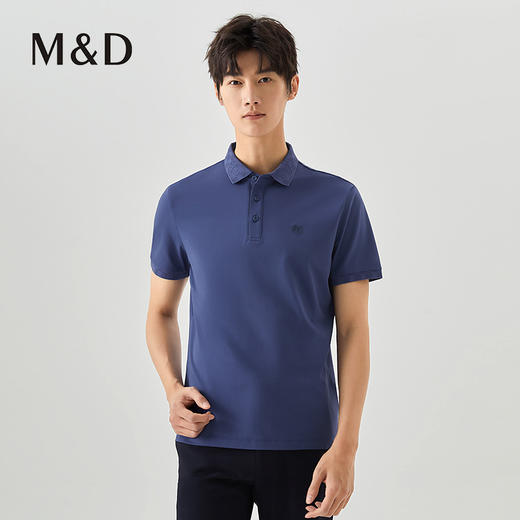 【名盾】桑蚕丝POLO衫，亲肤舒适，轻松微弹，挺括有型不易变形MXBL22622B 商品图1