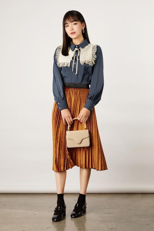 amadella 蕾丝荷叶边披肩领衬衣 10932 商品图1