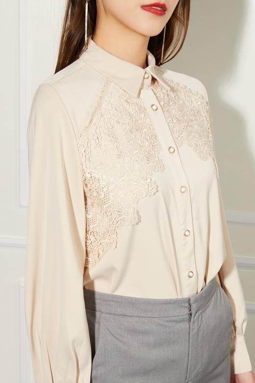 Le Malene 水溶刺绣花边装饰衬衣 10863 商品图3