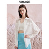 VIMAGE纬漫纪夏季新款舒适清爽外搭防晒衣显瘦百搭时尚白色衬衫V2109708 商品缩略图2