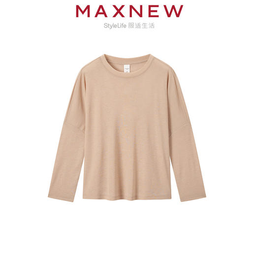 【T恤】女装螺纹竹节布多彩宽松百搭罩杉 1N2222201 商品图2