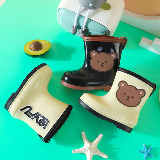 母婴用品-新款儿童雨鞋防滑耐磨加棉水鞋 商品图0