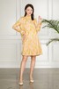 amadella 荷叶边立领黄色印花连衣裙 11229 商品缩略图1
