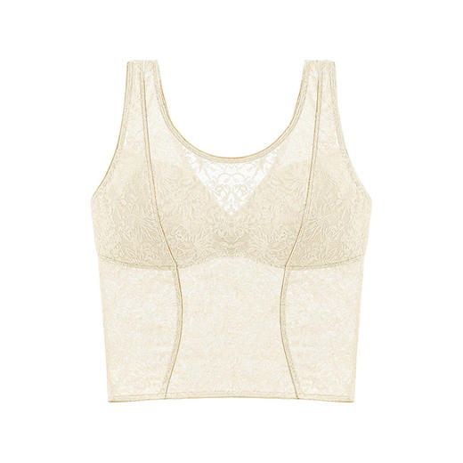 瞬间清爽，360度通透！蕾丝提花美背背心女，一体式带杯垫，聚拢固定，宽肩修身。夏日必备！ 商品图5