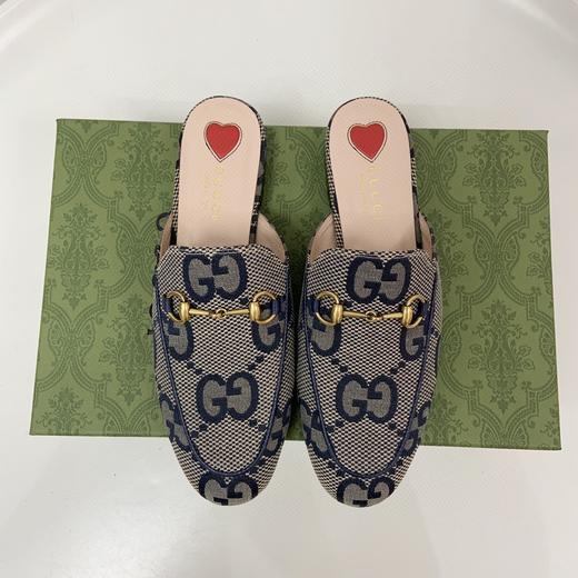 古奇包头半拖鞋女夏外穿穆勒鞋四季新款马衔扣平底鞋懒人凉拖 商品图8