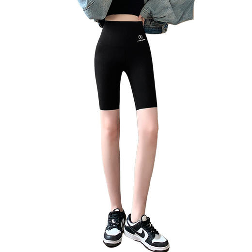 「19.9元包邮！春夏薄款」鲨鱼裤五分夏季薄款黑色高腰收腹外穿打底裤女瑜伽运动飞机芭比裤下装 商品图4