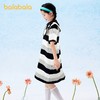 巴拉巴拉女童裙子儿童连衣裙新款夏装中大童条纹撞色大翻领潮 商品缩略图1