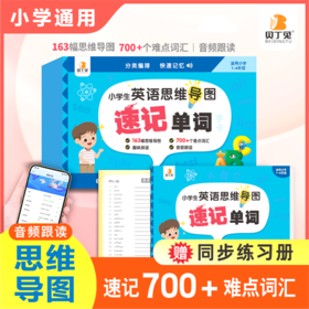 小学生英语思维导图速记单词手卡 