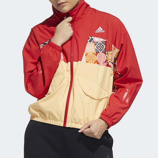 （YY）adidas/阿迪达斯  女装春季新年款时尚生活运动休闲外套 HI3265 商品图3