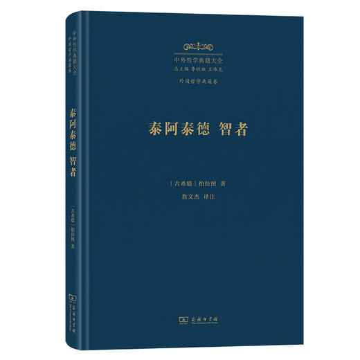 泰阿泰德 智者(中外哲学典籍大全·外国哲学典籍卷) 商品图0