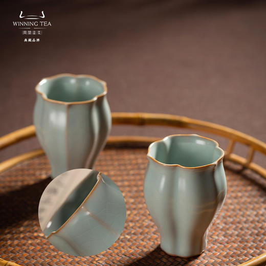 问鼎汝瓷天青癸卯佛手对杯 商品图2