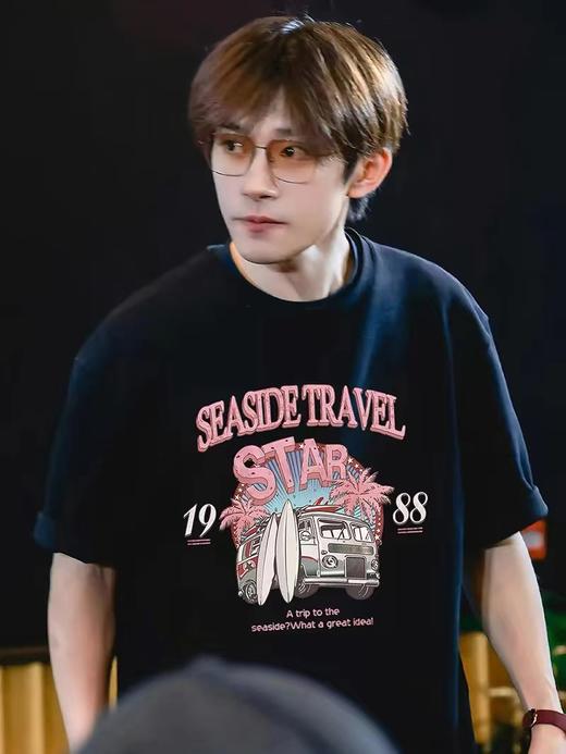 【限时价】喜出100%棉-时尚STAR汽车 印花情侣T恤 商品图1