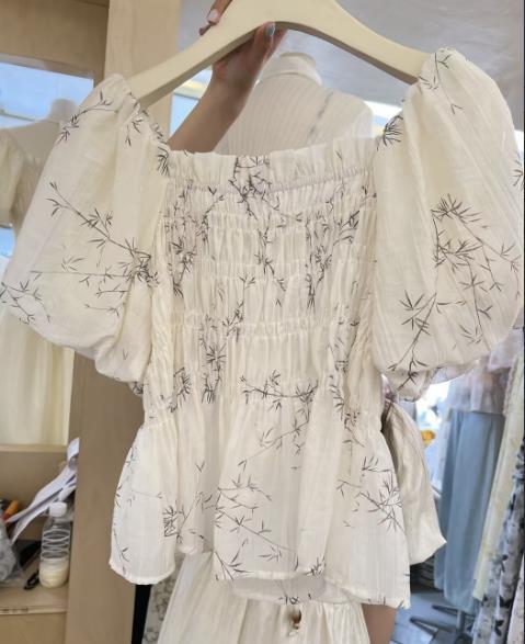 【门店同款】ENJOY夏季浪漫-竹叶打揽小衫 157303051 商品图0