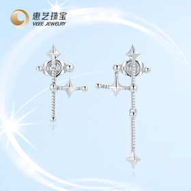 【铂金时刻】几何铆钉铂金Pt950耳环