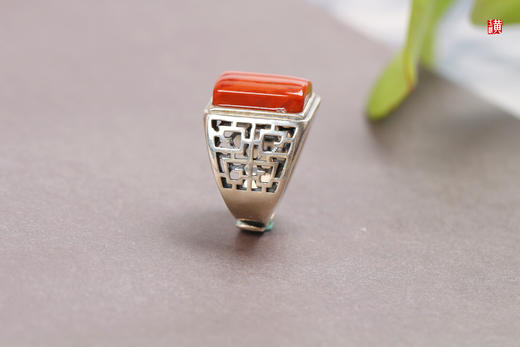 南红戒指【晨曦】，925银镶 商品图4