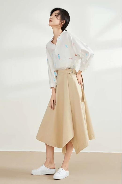 CHUANMENG A摆不对称收腰半裙 11169 商品图1