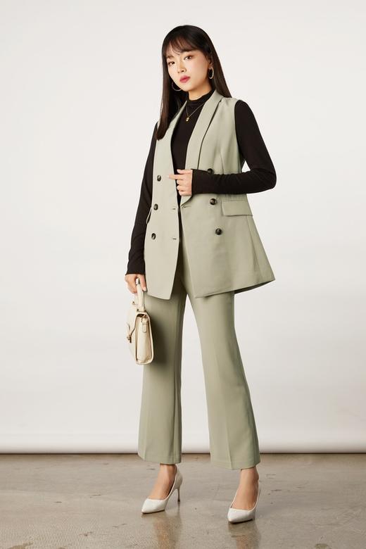 ESTELLICA 绿色双排扣马甲外套 11114 商品图1