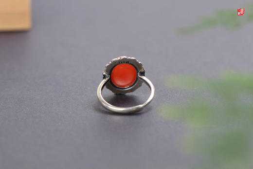 南红保山冰红戒指【佳宁】，925银镶 商品图5