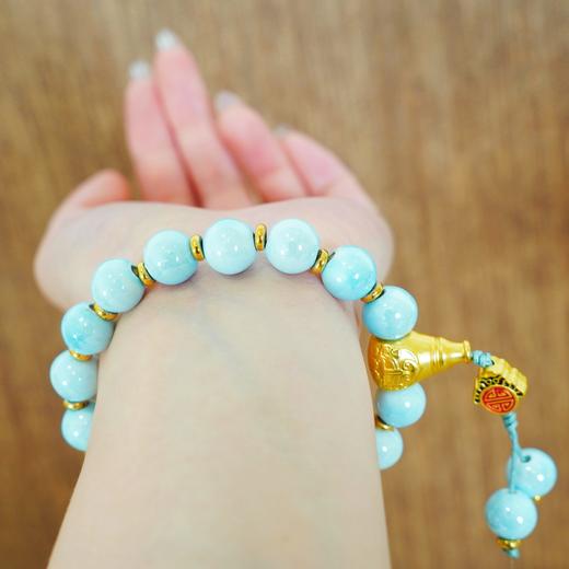 【敦煌淡蓝香灰瓷手串】敦煌福泽小众轻奢手串 中式国风香灰瓷手串 商品图9