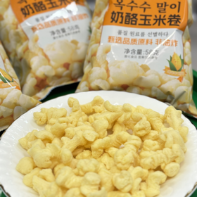 【到手4包】熊三岁奶酪玉米卷58g/包 开袋即食爆米花休闲零食