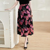 米思阳2025夏季新款国风优雅气质半身裙高级感丝绒立领A字裙1713 商品缩略图0