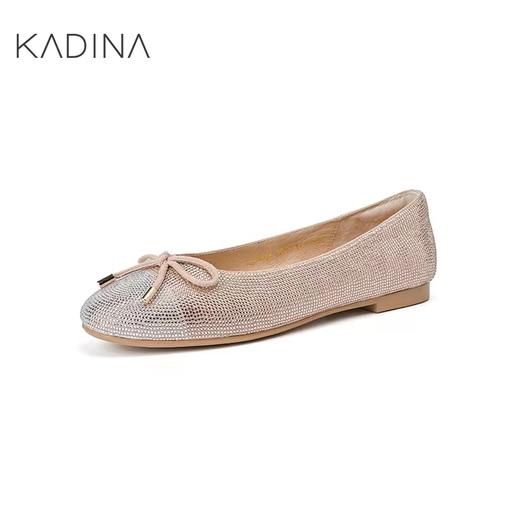 【KADINA】  A3F | 卡迪娜24新品圆头平底亮钻乐福女鞋KS246505 商品图0