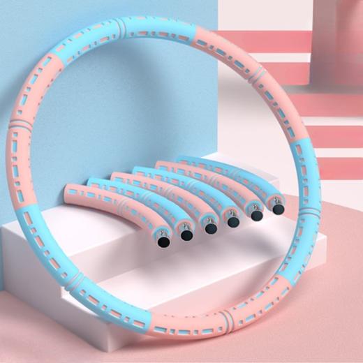 宏太双色海绵呼啦圈成人收腹可拆卸调节-180呼啦圈-蓝粉 HLQ180-32 商品图0