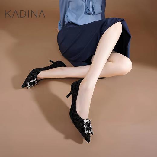 【KADINA】AF3  |  卡迪娜23年秋季新款时装单鞋气质优雅细跟饰扣女鞋 商品图1