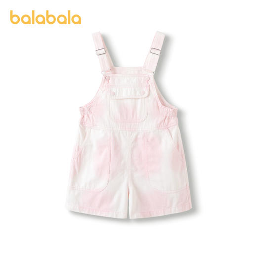 巴拉巴拉女童裤子儿童牛仔裤夏款中大童时尚短裤甜美纯棉背带裤潮 商品图4