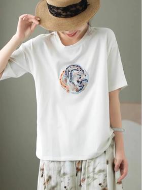 【限时价】喜出100%棉-05国风凤凰图印花情侣T恤