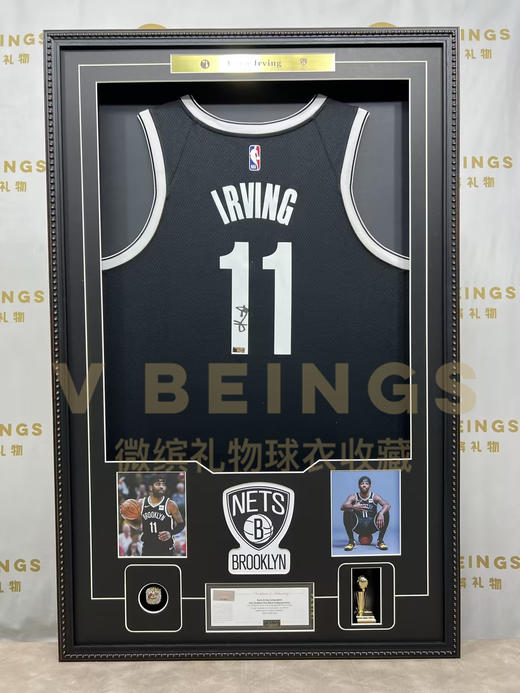 收藏系列 欧文 篮网队11号黑色 亲笔签名球衣 商品图1