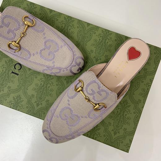 古奇包头半拖鞋女夏外穿穆勒鞋四季新款马衔扣平底鞋懒人凉拖 商品图11