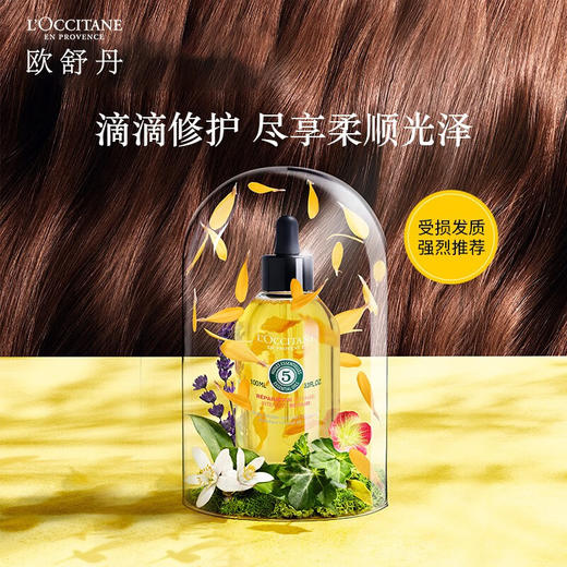 欧舒丹草本菁纯修护精油100ml蓬松柔顺修护防毛躁温和滋养头皮生日礼物 心选到家 商品图2