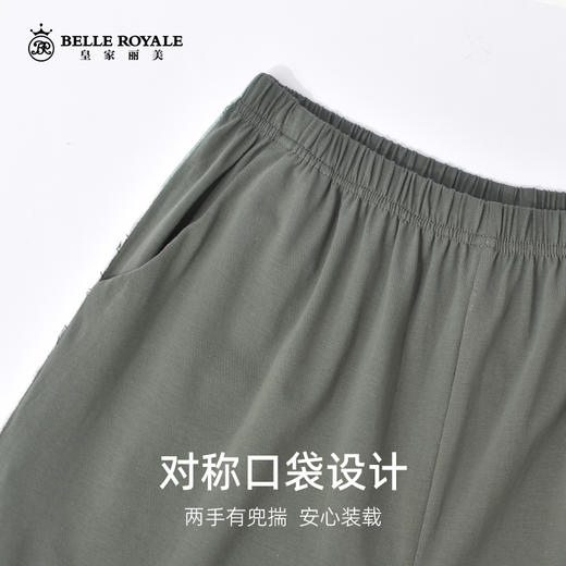 夏季薄款时尚印花睡衣情侣款短袖短裤棉可外穿家居服套装JJT9933 商品图4