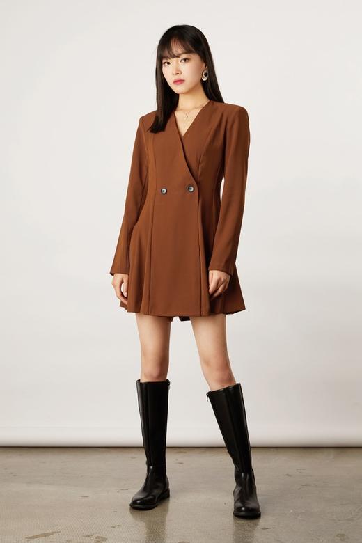 ESTELLICA V领修身简约连体裤 11111 商品图4