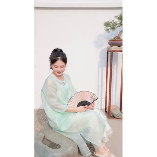 【2026东衣作】开襟长衫（24707323天缥） 商品图1