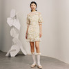 浅黄蕾丝泡泡袖收褶连衣裙茶歇裙春MC88DR031F30 商品缩略图0