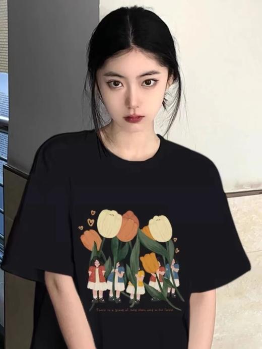 【限时价】喜出100%棉-X森林女孩 印花情侣T恤 商品图4