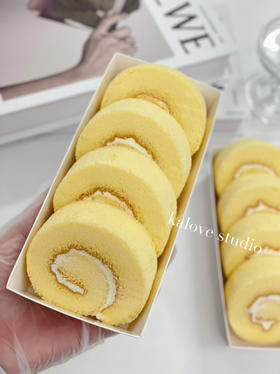 白脱硬奶油蛋糕卷（一份八个装两盒）当天一点出炉，无反式脂肪酸