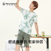 夏季薄款时尚印花睡衣情侣款短袖短裤棉可外穿家居服套装JJT9933 商品缩略图0