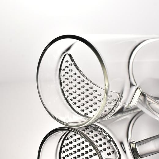 益思泉丨月牙玻璃杯 透明直筒带过滤 玻璃茶杯 高硼硅耐热玻璃 300ml 绿茶、花茶杯 商品图2