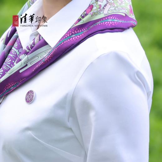 清华文创衬衫女士白色商务款 商品图4