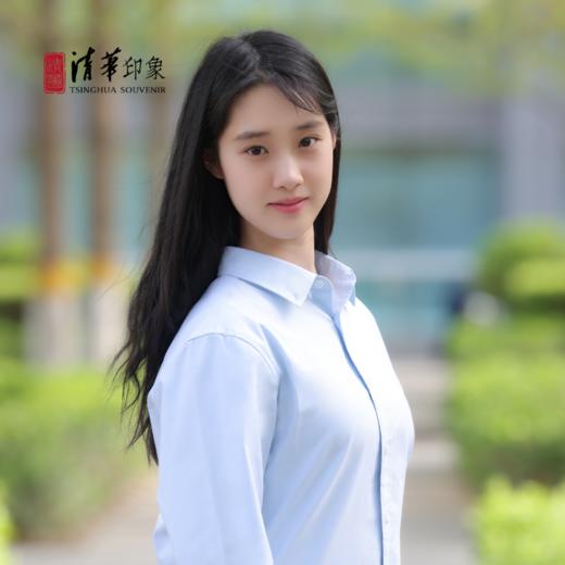 清华文创衬衫中性浅蓝色经典款 商品图2